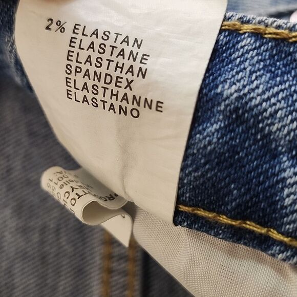 LAST Women's Wide-leg Cotton Blue Denim Jeans Capri Pants Small - Picture 7 of 12